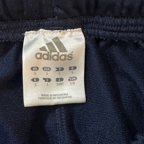 Adidas Women’s Navy With White Stripes Athletic Pants, Size L - Picture 7 of 11